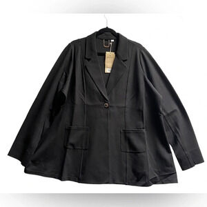 Blue Sky Anders Classic One button Black Blazer Sz 2x